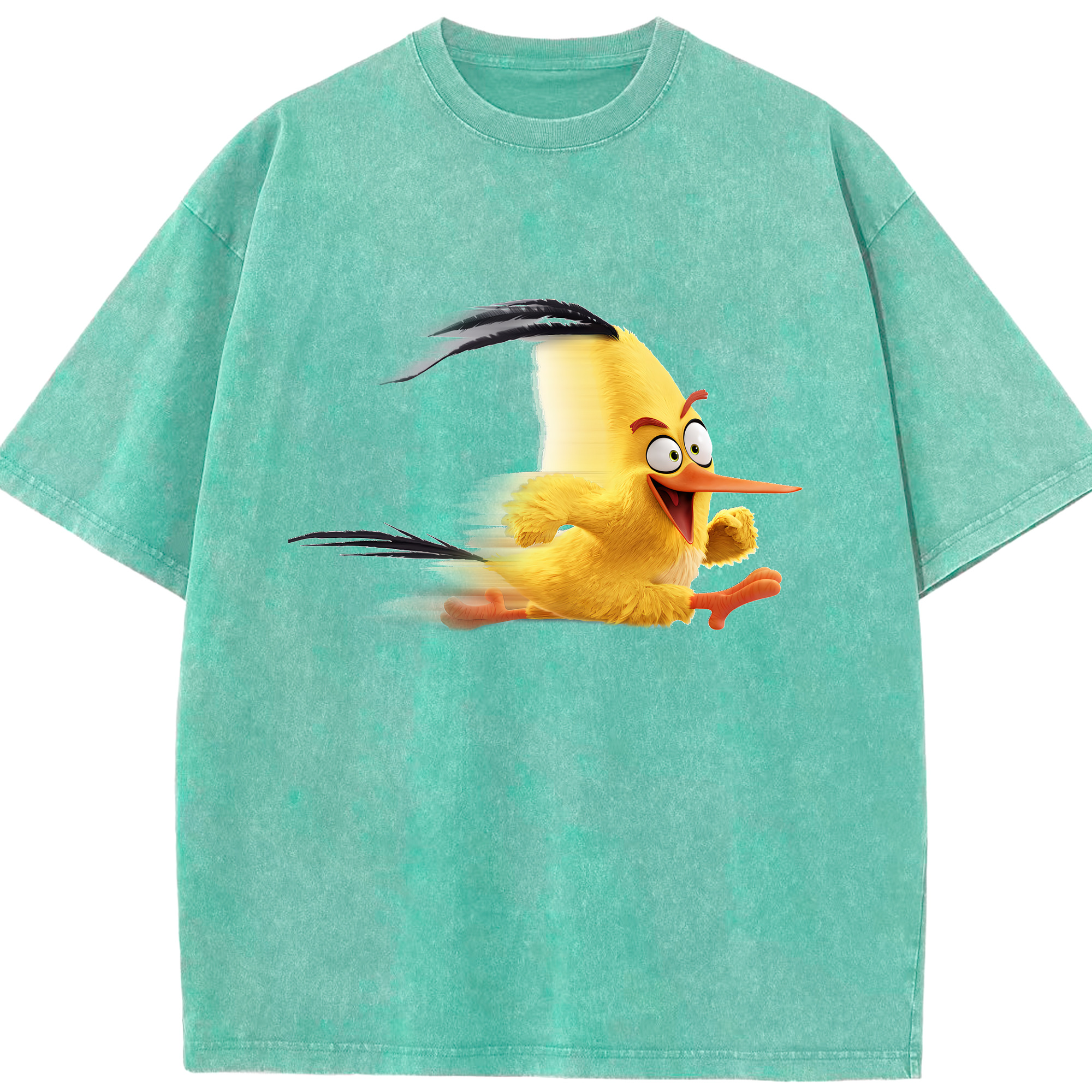 （画像用） Angry Birds アングリーバード 綿100% ヴィンテージ風 半袖Tシャツ（フロントプリント）